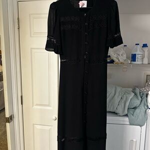 Reformation Black Woodson Dress